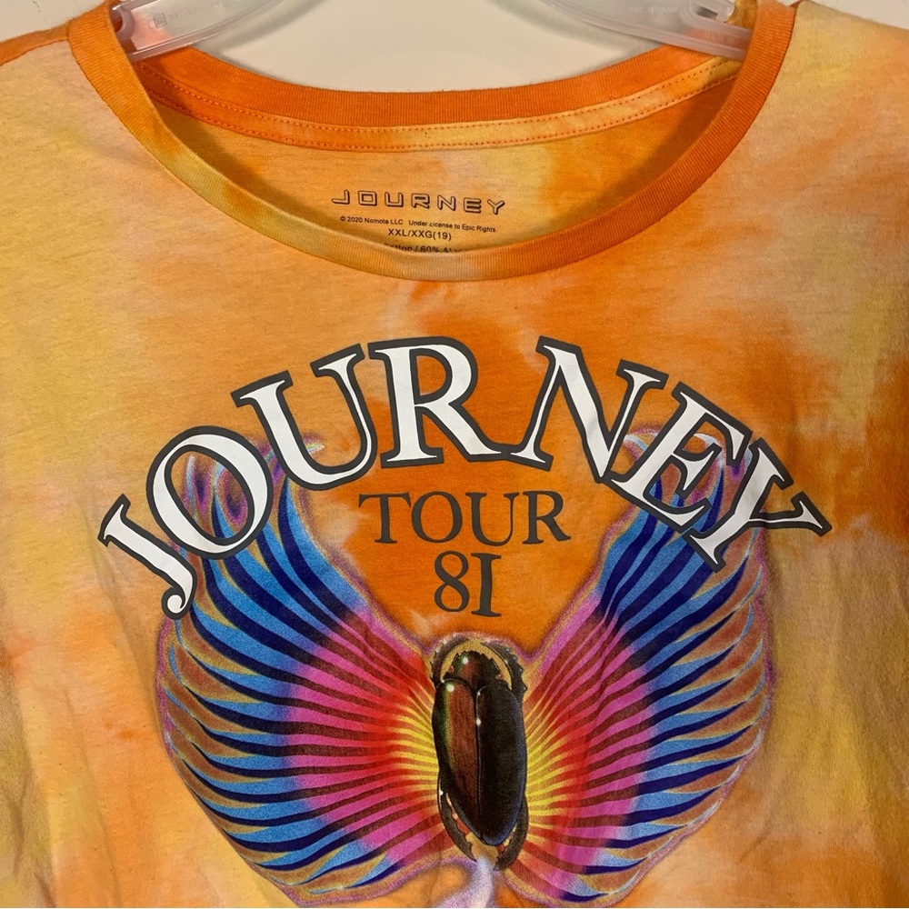 Journey Graphic Vintage Inspired Tye Dye Tour Don’t Stop Believin Cropped Tee - Picture 5 of 13